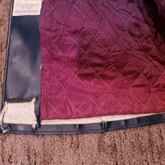 Blue Vintage Sears Genuine Leather Jacket - Picture 6 of 8